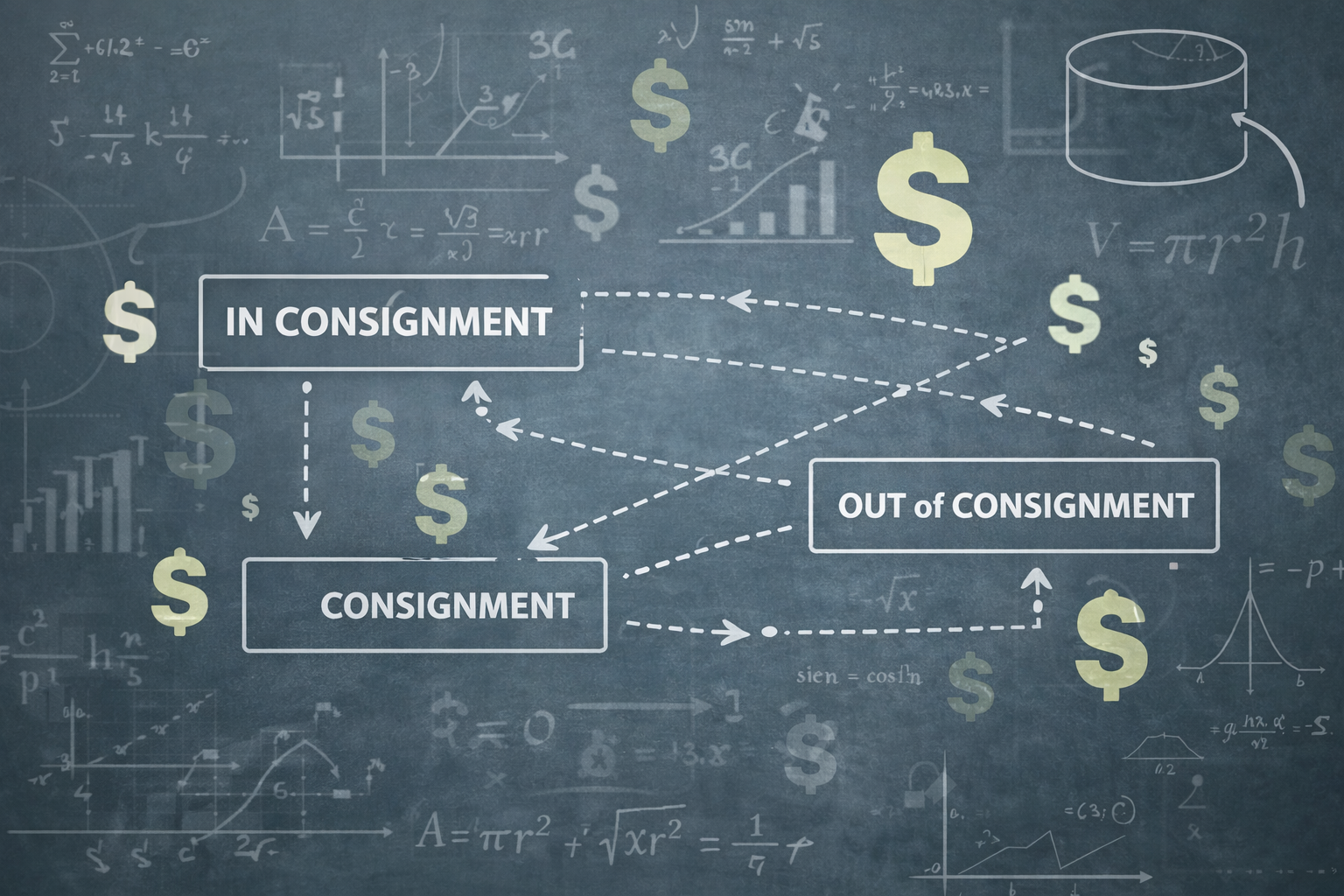 Concept visual showing the complexity of consignment inventory reconciliation in a manufacturing environment.